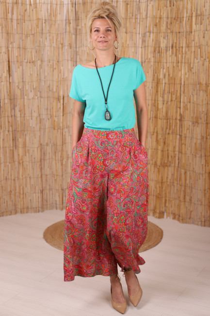Joa Shop - cumpara online: Pantaloni de vara largi din in