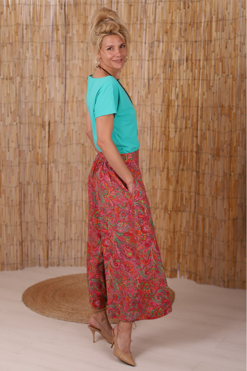Joa Shop - cumpara online: Pantaloni de vara largi din in