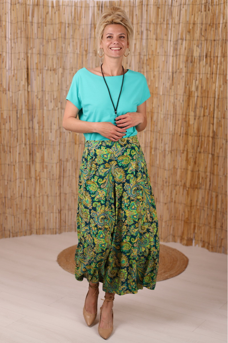 Joa Shop - cumpara online: Pantaloni de vara largi din in