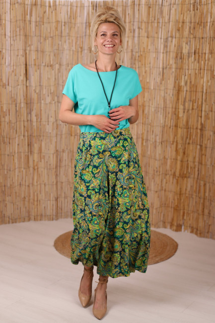 Joa Shop - cumpara online: Pantaloni de vara largi din in