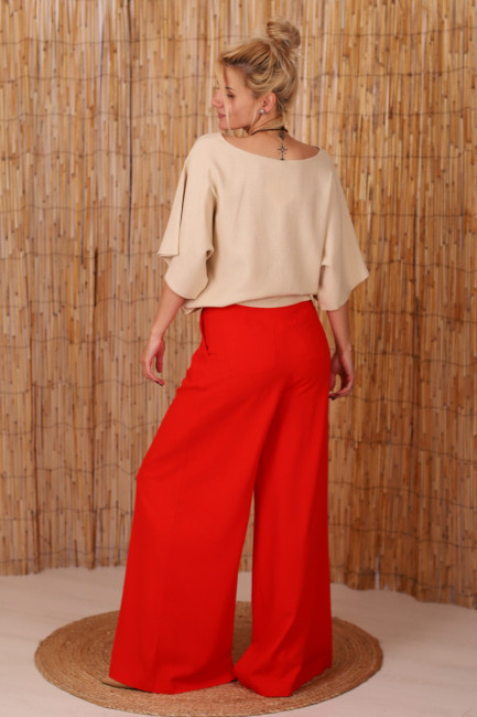 Joa Shop - cumpara online: Pantaloni de vara largi din in