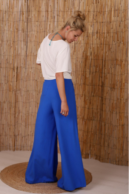 Joa Shop - cumpara online: Pantaloni de vara largi din in
