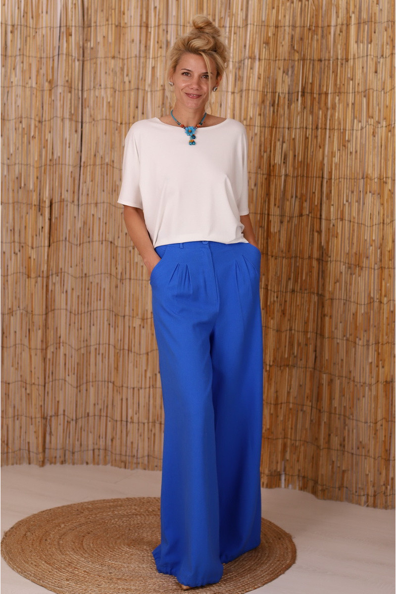 Joa Shop - cumpara online: Pantaloni de vara largi din in