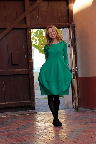 Rochie casual din bumbac uni