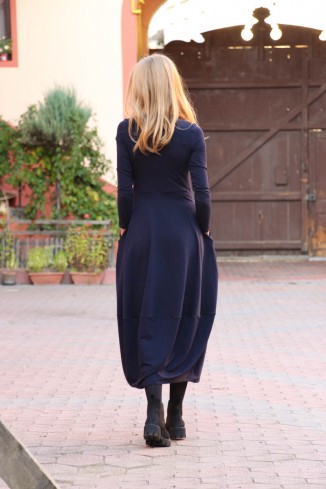 Rochie lunga  tip lalea, din bumbac