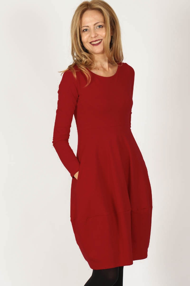 Rochie casual din bumbac uni