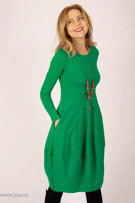 Rochie casual din bumbac uni