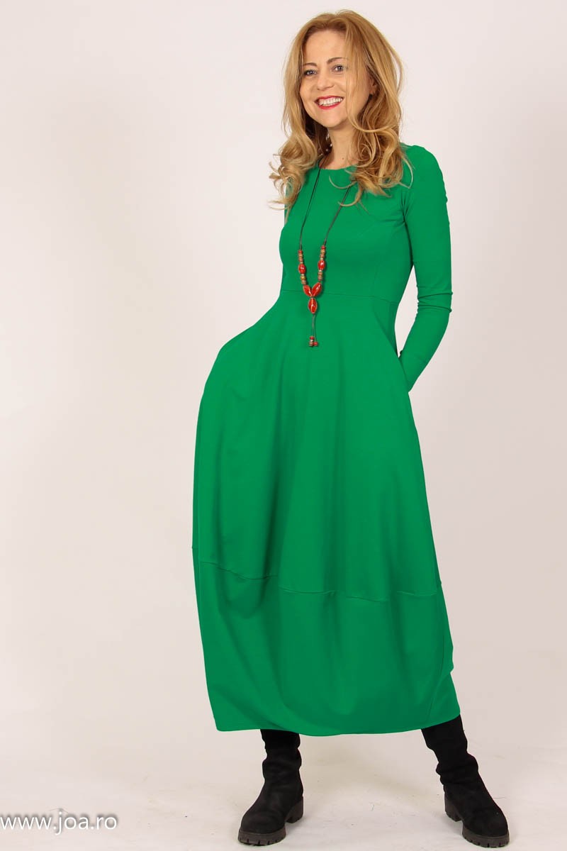 Rochie lunga  tip lalea, din bumbac