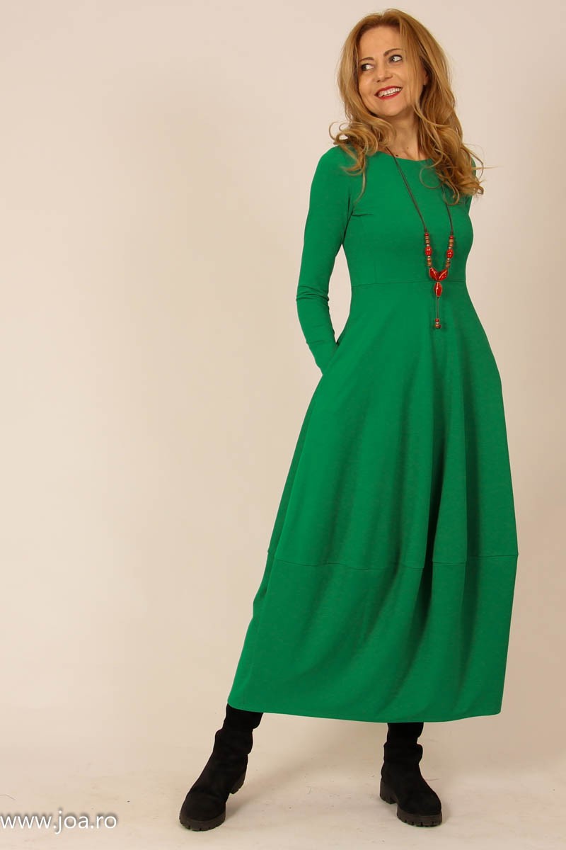 Rochie lunga  tip lalea, din bumbac