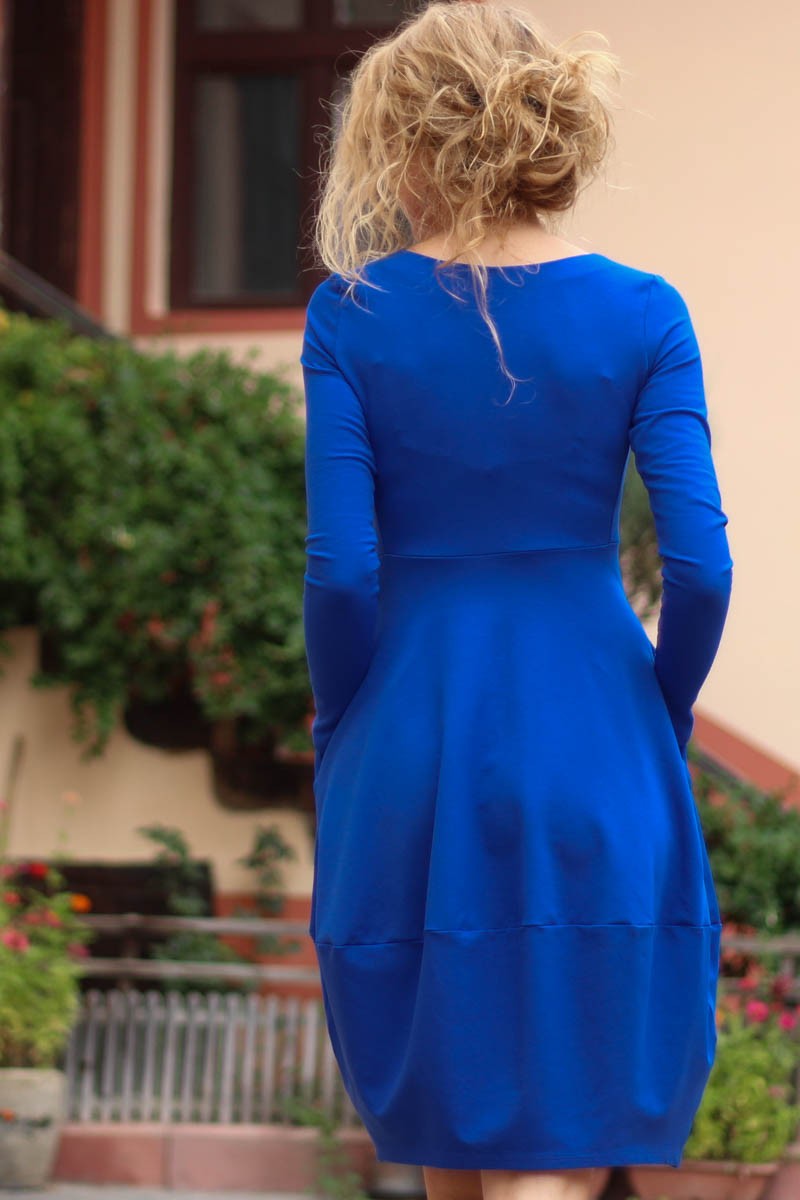 Rochie casual din bumbac uni