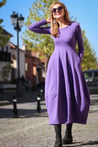 Rochie lunga  tip lalea, din bumbac